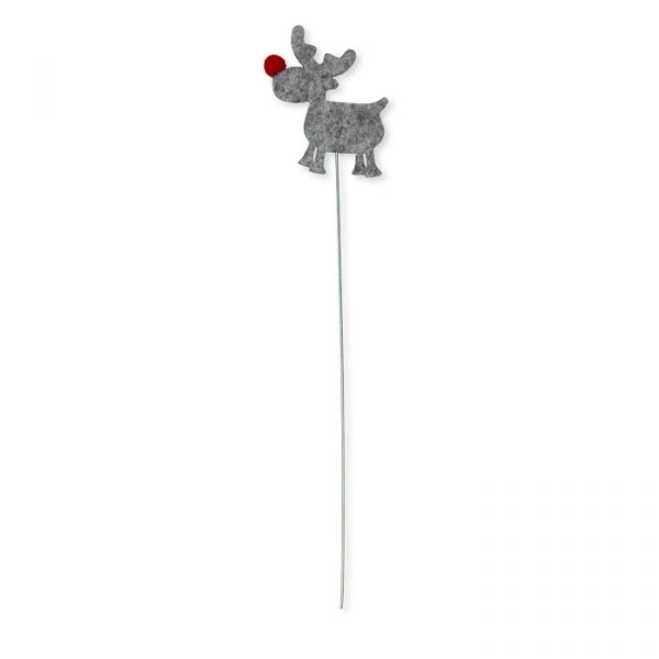 Drahtstecker "Filz-Elch" 61927 light grey Hauptbild Detail