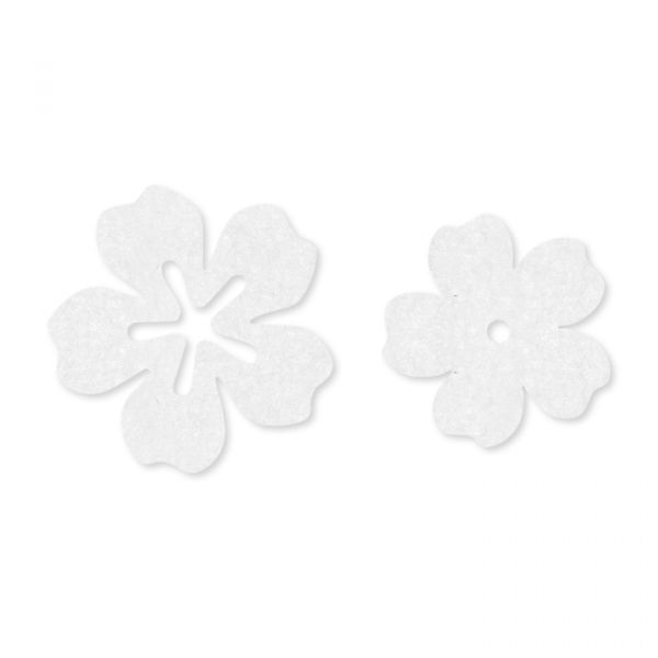 Filz-Sortiment "Blüten" 2 Formen im Set white Hauptbild Detail