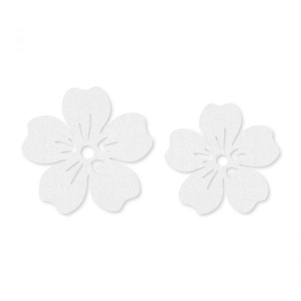 Filz-Sortiment "Blüten" 2 Größen im Set white Hauptbild Detail
