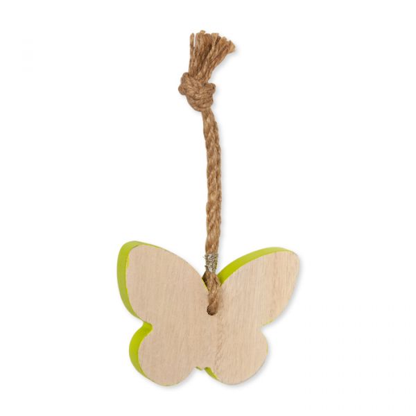 Holz-Schmetterling mit Jute-Hänger 62198 spring green Hauptbild Detail