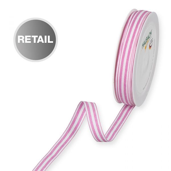 Streifenbändchen Baumwoll-Optik 6225R pink/white Hauptbild Listing
