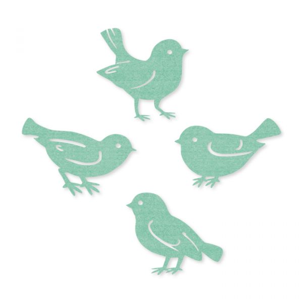 Filz-Sortiment "Vögel" 4 Formen im Set mint Hauptbild Detail