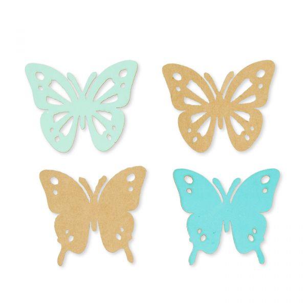 Papier-Sortiment "Schmetterlinge" 2 Formen und 2 Farben im Set 62374 mint/aqua Hauptbild Detail