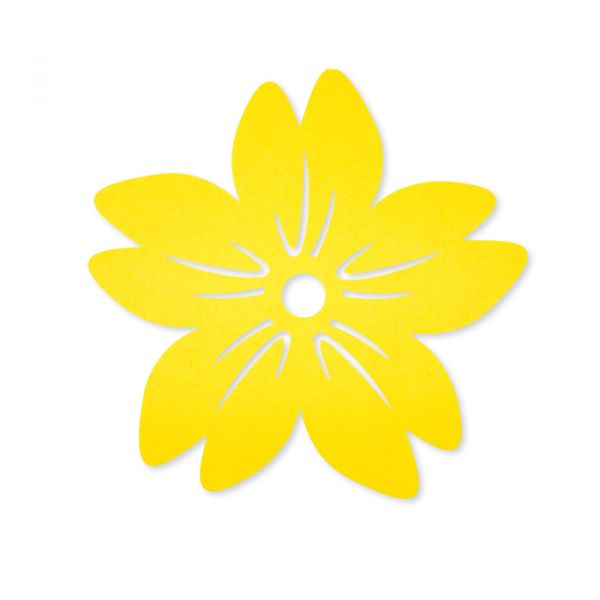 Filz-Tischset "Blüte" Ø 40 cm acid yellow Hauptbild Detail