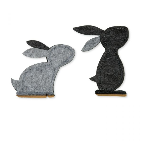 Filz-Aufsteller "Hasen" light grey/dark grey Hauptbild Detail