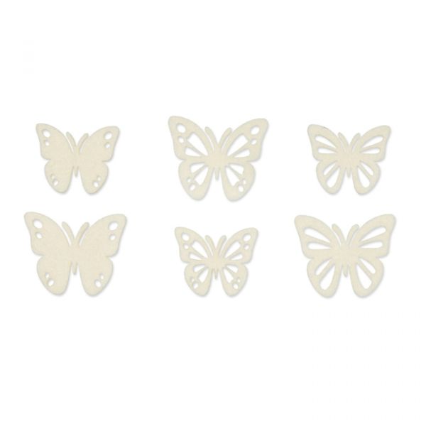 Filzsortiment "Schmetterlinge" 3 Formen und 2 Größen im Set 63120 cream Hauptbild Detail
