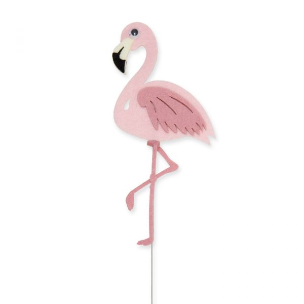 Drahtstecker "Flamingo"  mit Wackelaugen light rose Hauptbild Detail