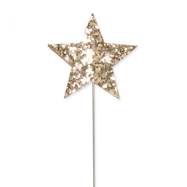 Mini-Stecker "Glitter-Sterne" gold Hauptbild Detail