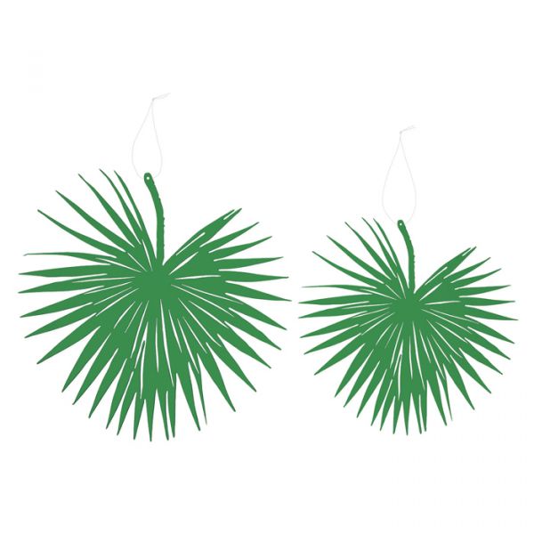 Papier-Deko "Palmblatt" 2 Größen im Set grass green Hauptbild Detail
