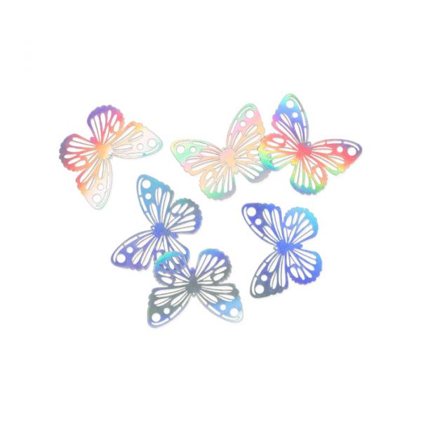Paper Cutting "Schmetterlinge" mit einseitiger Holographie-Folie iridescent Hauptbild Listing