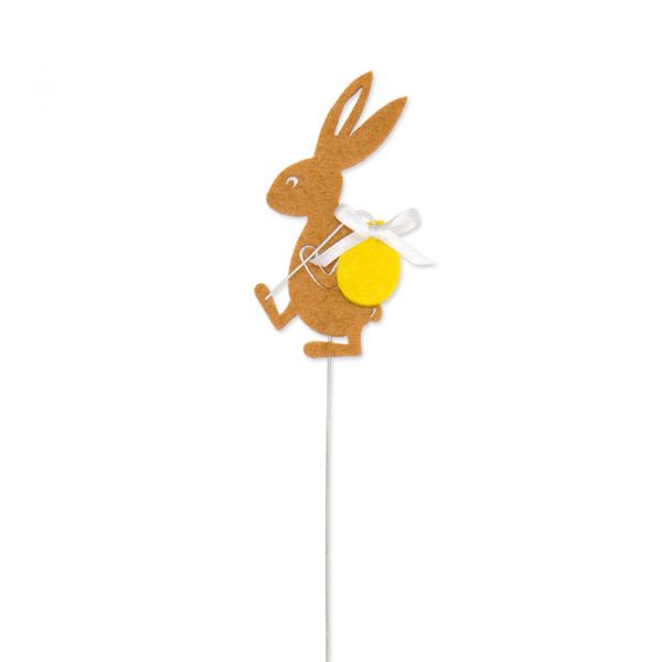 Drahtstecker "Osterhase" mit Satinschleife 63510 natural Hauptbild Detail