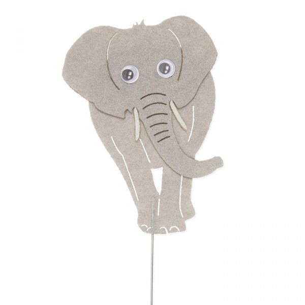 Drahtstecker "Elefant" 63538 stone grey Hauptbild Detail