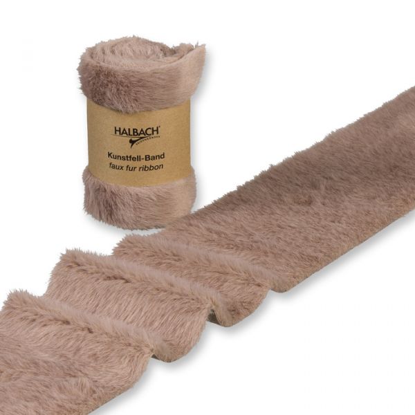 Kunstfell-Band und Dekostoff, Mikrofaser 63573 dusky brown Hauptbild Listing