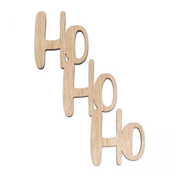 Holz-Schriftzug "Ho Ho Ho" 63641 natural Hauptbild Detail