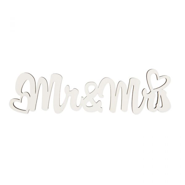 Holz-Schriftzug "Mr & Mrs" 63653 white Hauptbild Detail