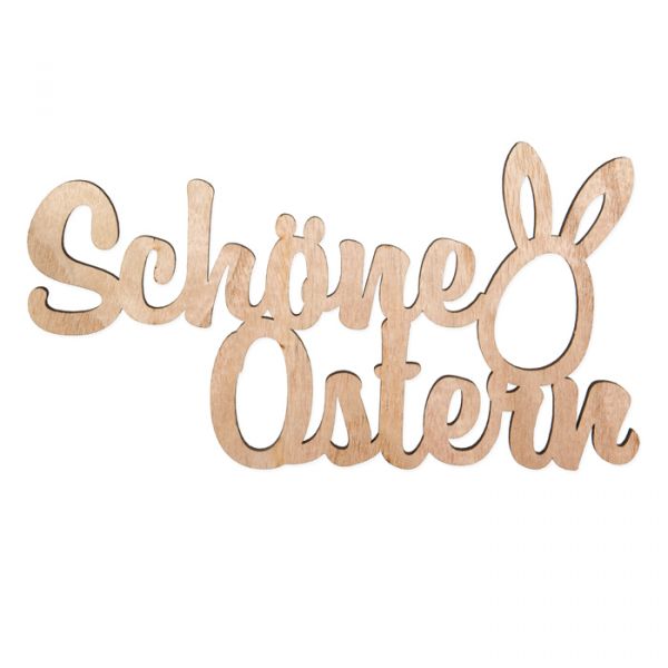 Holz-Schriftzug "Schöne Ostern" 63654 natural Hauptbild Detail
