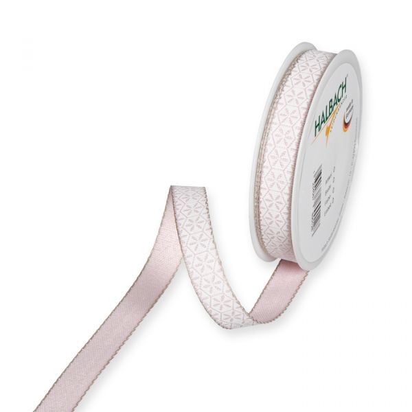 Druckband "Blumen-Muster" 652 pale rose/white/linen Hauptbild Listing