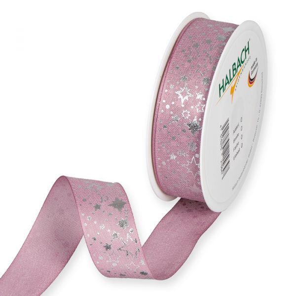 Druckband "Sterne" 697 pale berry/silver Hauptbild Listing