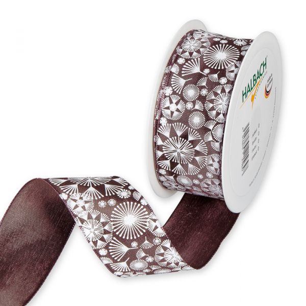 Druckband "Eisblumen" 699 dusky berry/white Hauptbild Listing