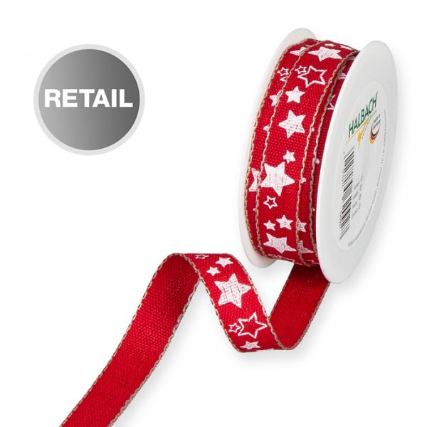 Druckband "Sterne" 709R red/white Hauptbild Listing