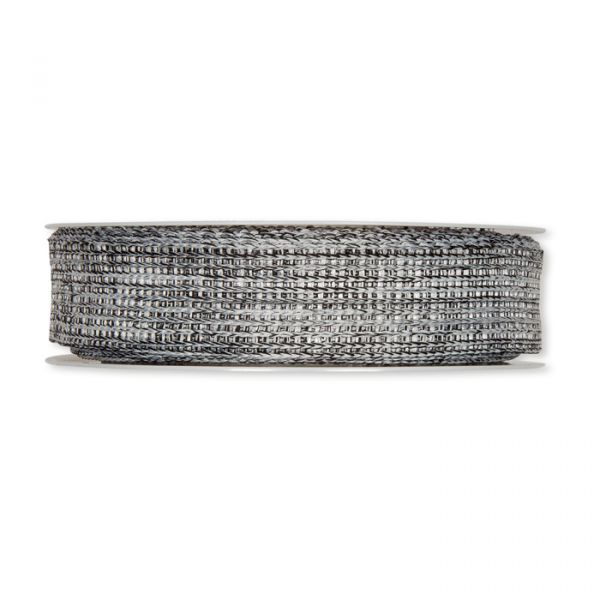 Dekorationsband mit Gitter-Struktur 7155 black/white Hauptbild Detail