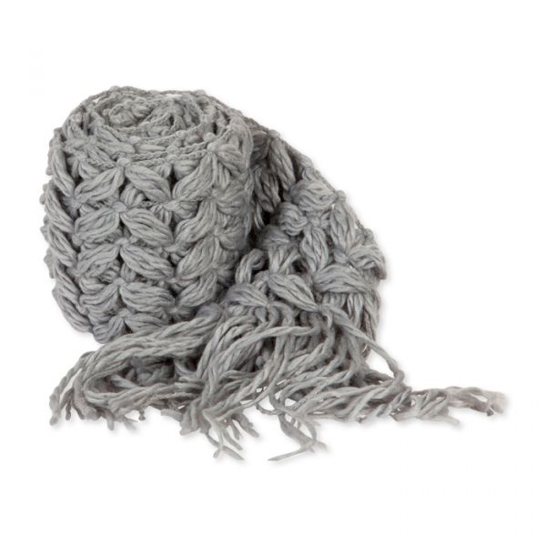 Deko-Strickband mit Fransen 73131 grey Hauptbild Detail