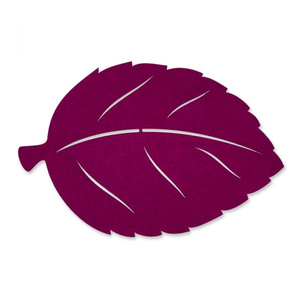 Filz-Deko "Herbstblatt" purple Hauptbild Detail