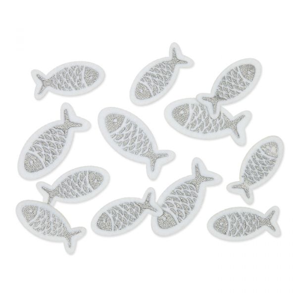 Filzsortiment "Fische" mit hochwertiger Stickerei 73606 white/silver Hauptbild Listing
