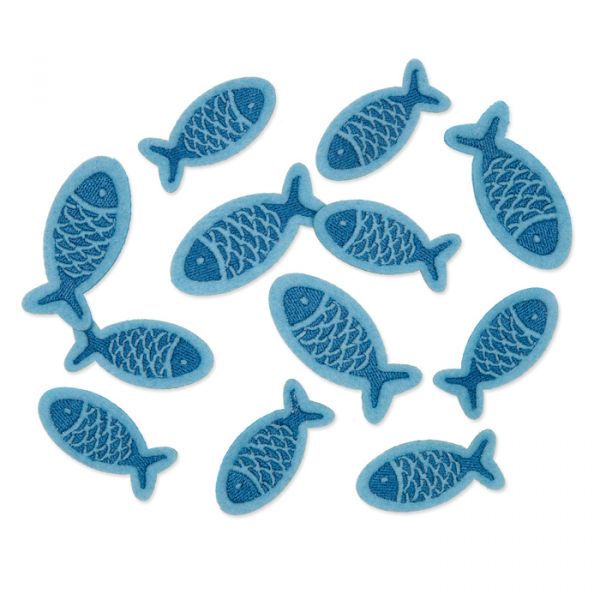 Filzsortiment "Fische" mit hochwertiger Stickerei blue/dark blue Hauptbild Listing