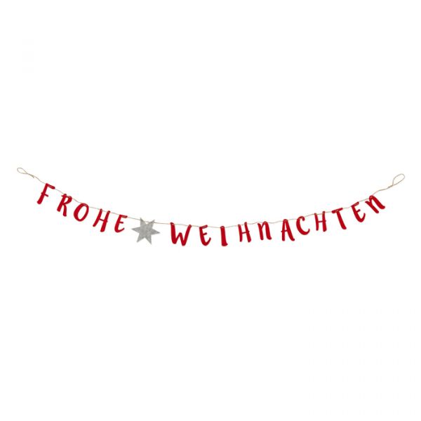 Filz-Girlande "Frohe Weihnachten" 73723 red Hauptbild Detail