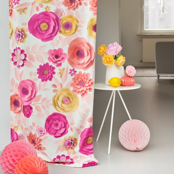 Samt-Vorhang "Digital-Motivdruck" 74780 flower power Hauptbild Detail