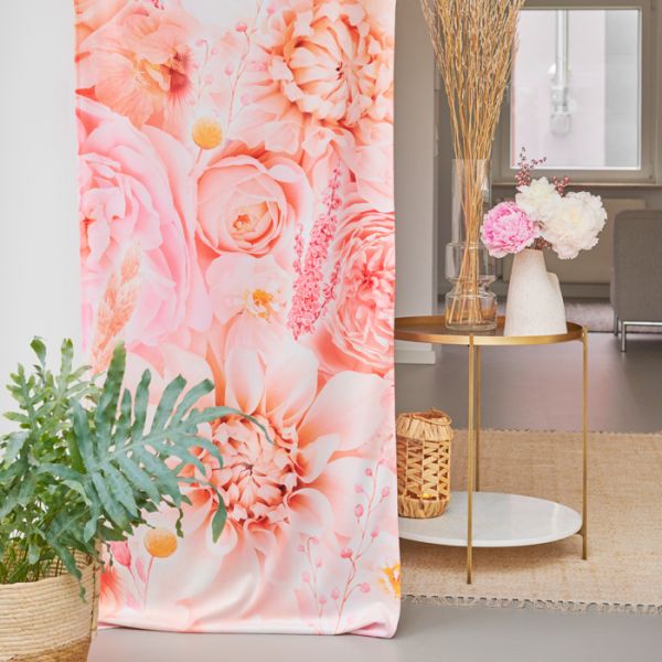 Samt-Vorhang "Digital-Motivdruck" 74781 pastel flowers Hauptbild Detail