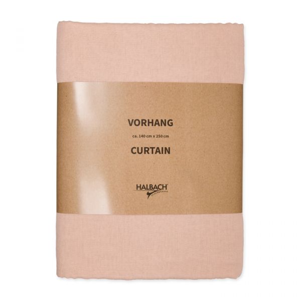 Halbtransparenter Vorhang "Baumwoll-Optik" 74861 blush rose Hauptbild Detail