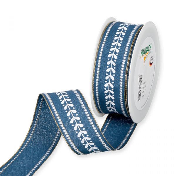 Druckband "Mistelzweig" 749 blue/white/gold Hauptbild Listing