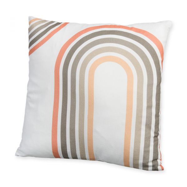 Baumwoll-Kissen "Bögen", Grafische Bögen 74916 green/orange arches Hauptbild Detail