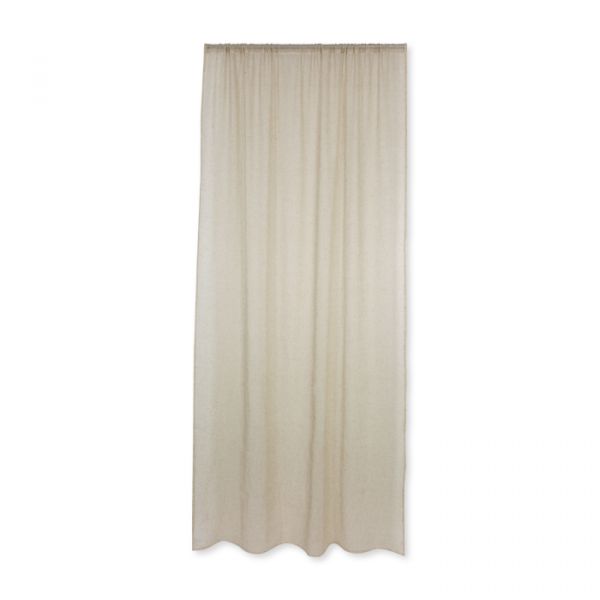 Vorhang mit Tunnelzug transparentes Leinen-/ Polyester-Mischgewebe 75192 cream Hauptbild Detail