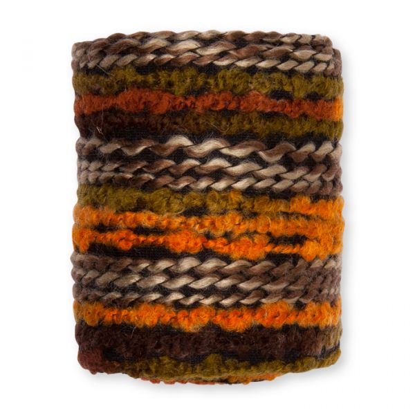 Dekoband "Wolle" 75361 multicolor natural/orange/green Hauptbild Detail