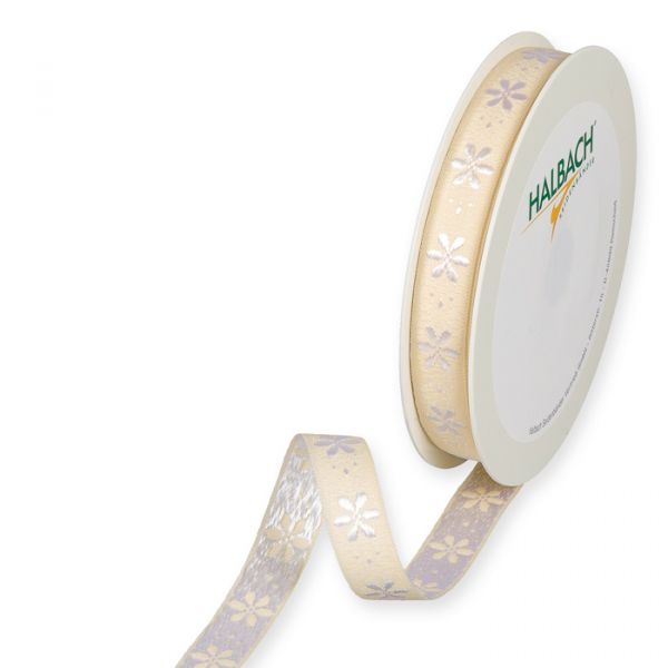 Dekorationsband "Blüten" 7922 cream/white Hauptbild Listing