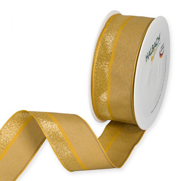 Dekoband mit Lurexstreifen 8095 honey yellow/gold Hauptbild Listing
