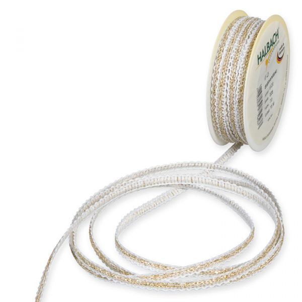 Weihnachtslitze mit Lurex 8120 cream/white/gold Hauptbild Listing