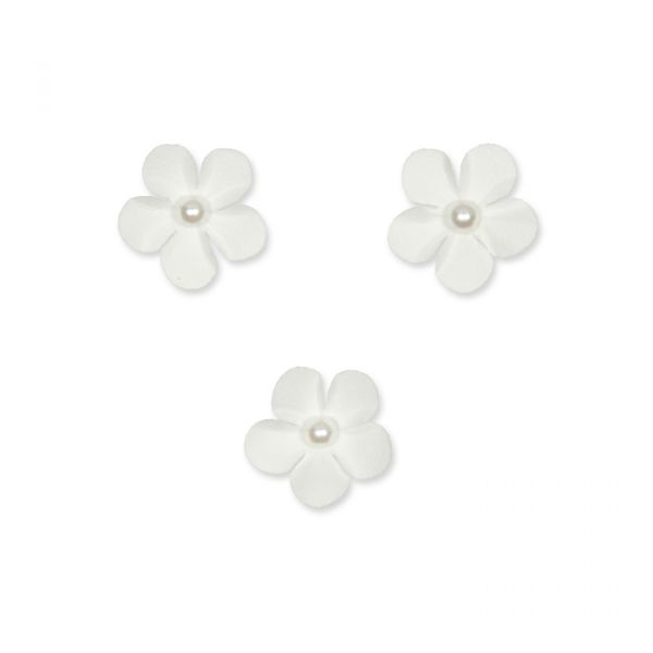 Papier-Blüten mit Perlmutt-Perle white Hauptbild Detail