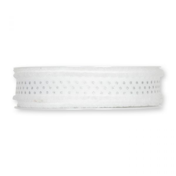 Druckband "Glitterpunkte" 852 white/silver Hauptbild Detail