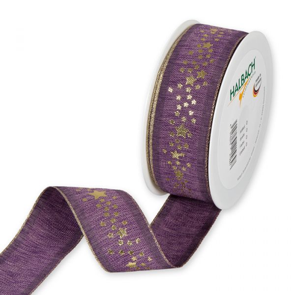 Druckband "Sternchen" 878 lavender/gold Hauptbild Listing