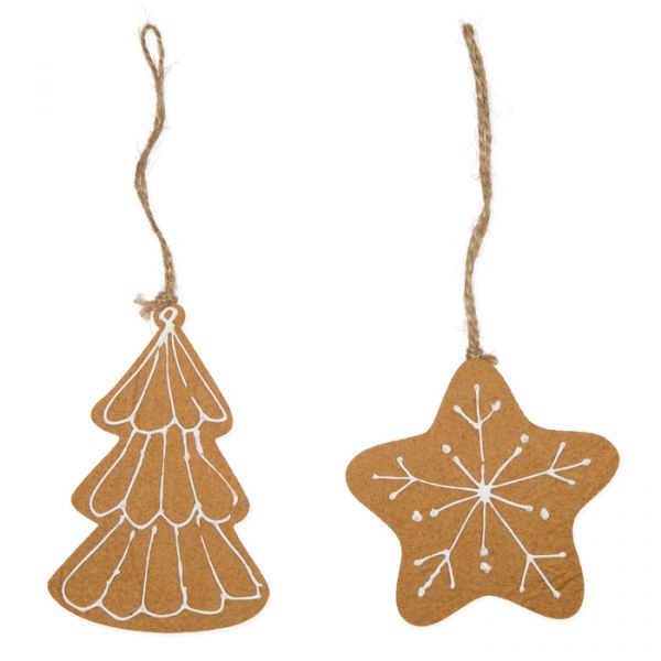 Filz-Hänger "Baum + Stern", Weihnachtsanhänger 88108 brown/white Hauptbild Detail