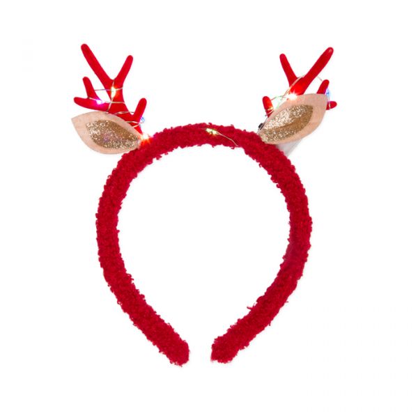 Weihnachtshaarreif "Elch", LED Kopfschmuck Weihnachten 88133 red Hauptbild Detail