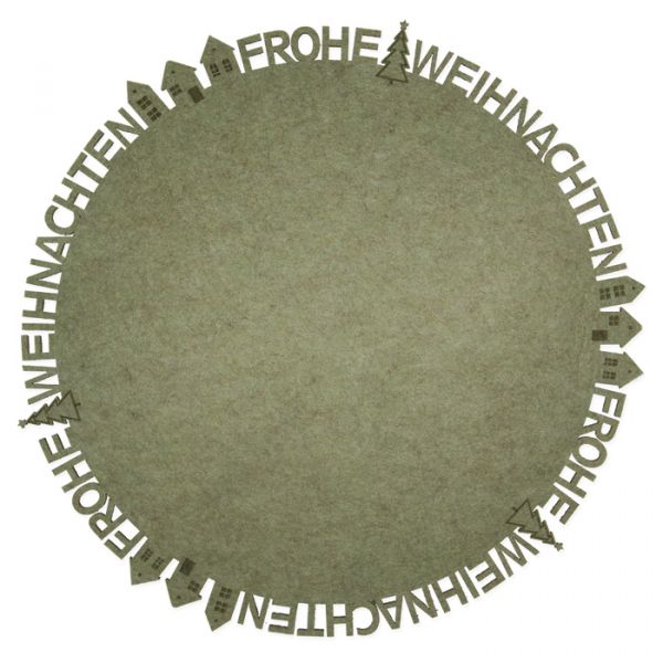 Filz-Tischset "FROHE WEIHNACHTEN" 88145 mistletoe green Hauptbild Detail