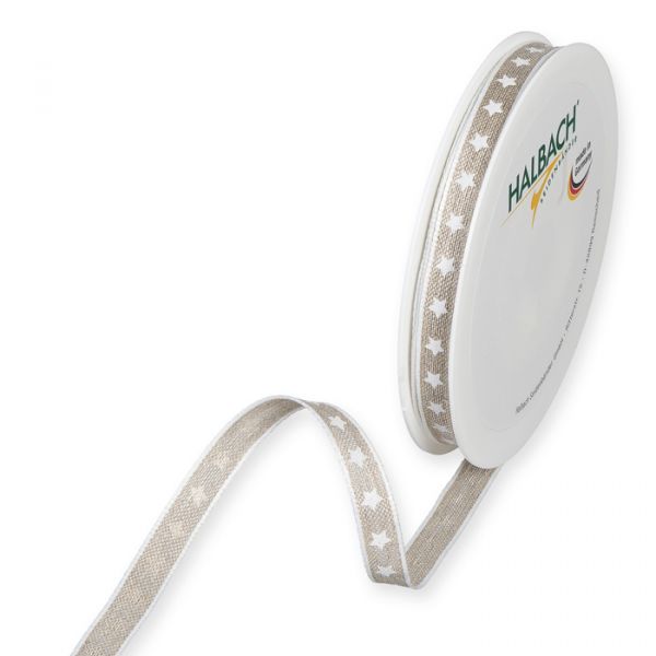Leinenband mit Sternendruck 898 natural/white Hauptbild Listing
