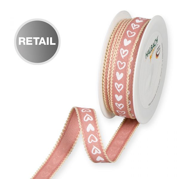 Druckband "Herzen" 910R blush rose/white Hauptbild Listing