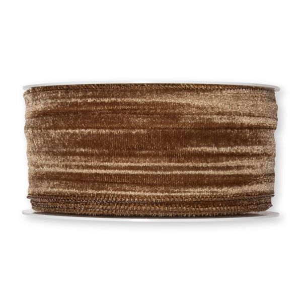 Samt/Crush-Band  9170 brown Hauptbild Detail