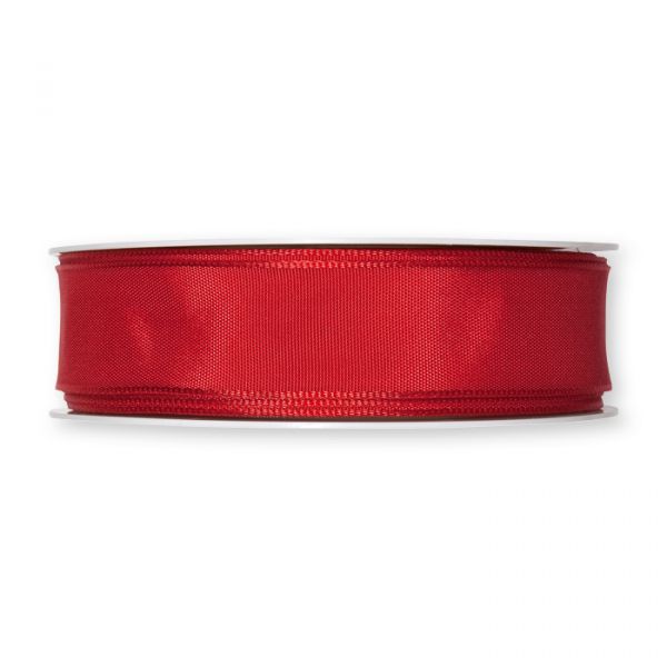Taftband mit Drahtkanten red Hauptbild Detail